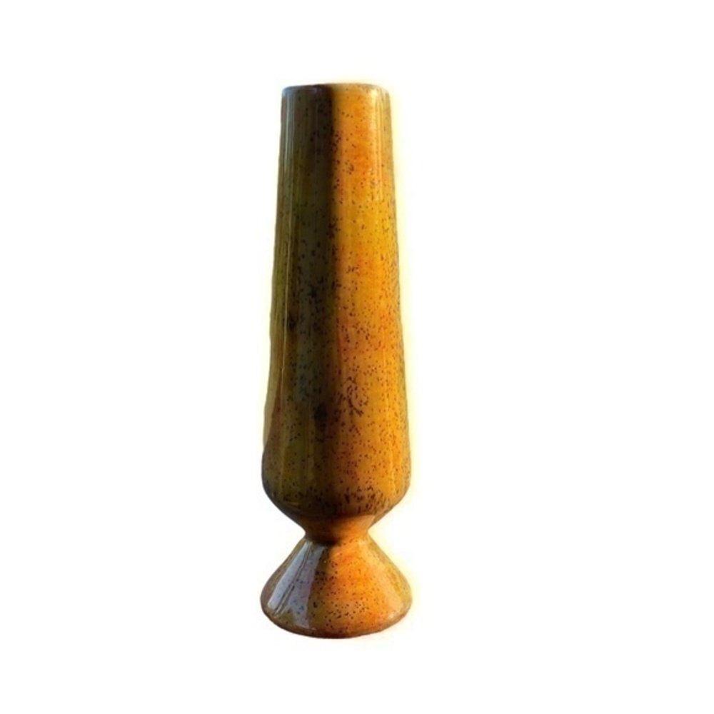 Pottery Bud Speckle Vase Signed ADA